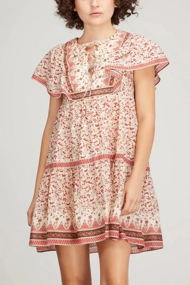 bohemian style summer dress with tunic silhouette