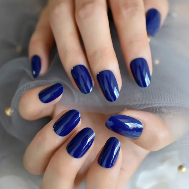 Blue nails nautical nail designs trend 2022