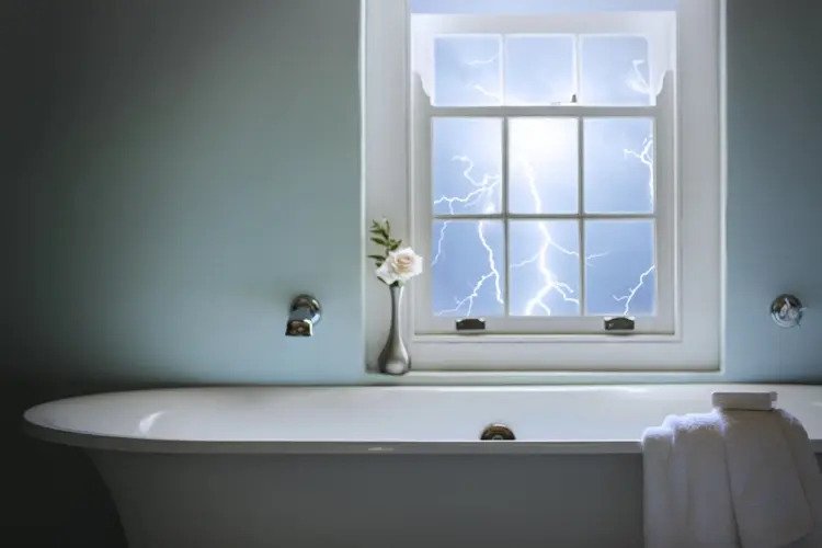 Can you take a shower or take a bath during a thunderstorm