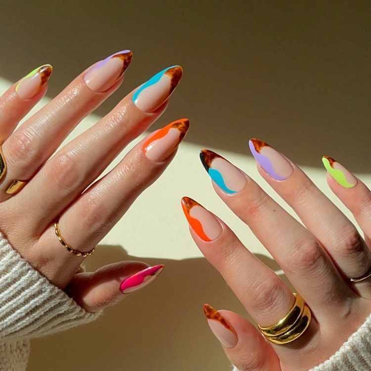 Deconstructed French Nails Manicure Summer 2022 Trends