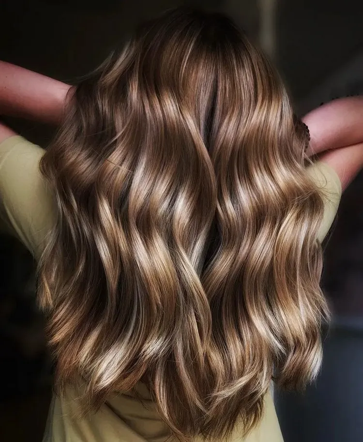 Dirty blonde hair with honey highlights