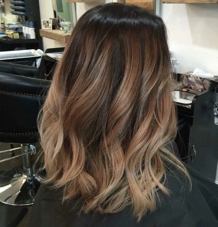 honey brown balayage