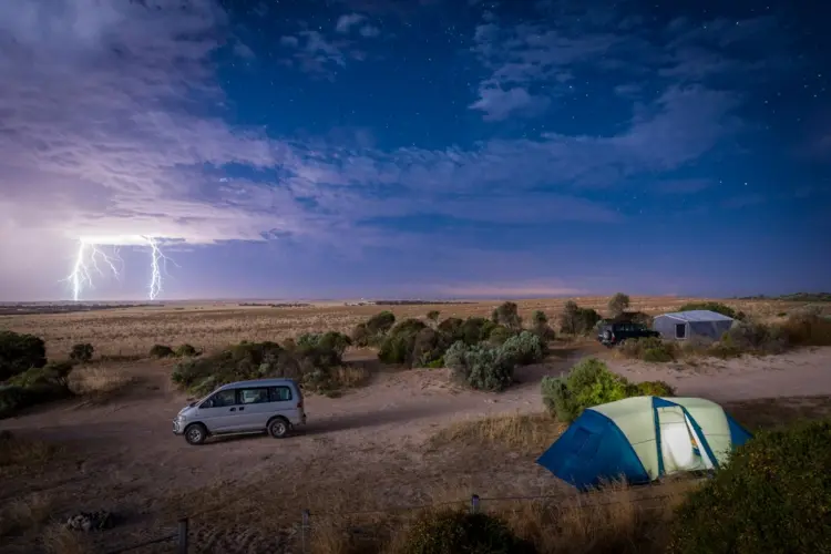 Tents are dangerous in storms while cars are safe