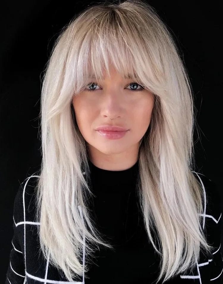 Wispy Full Fringe is suitable for all face shapes