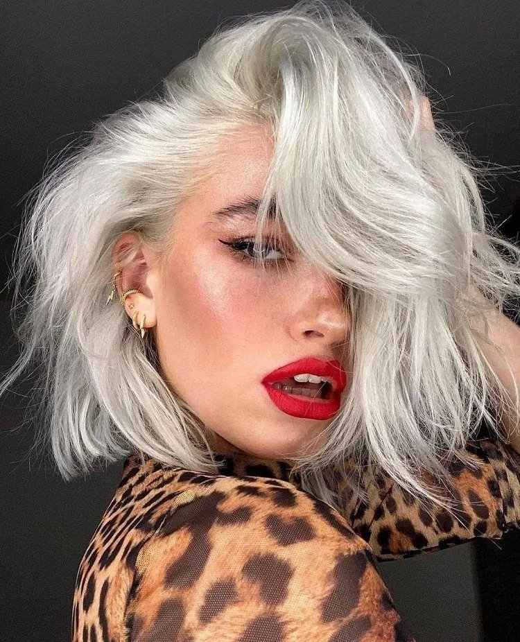 hair color trends gray silver steel ash woman summer 2022