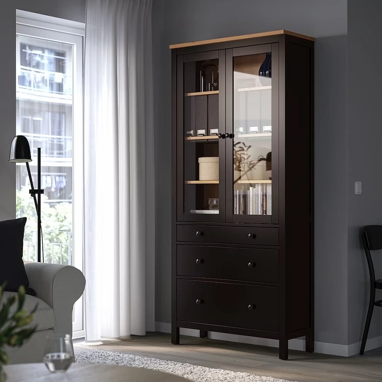 hemnes display cabinet