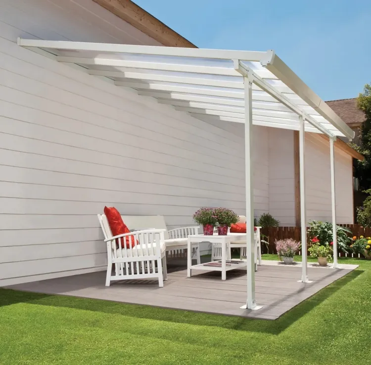 how to clean yellowed polycarbonate pergola