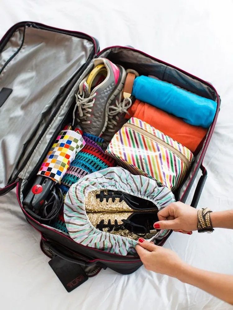 how to pack shoes in the suitcase optimized suitcase storage tips