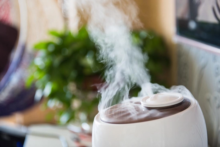 humidify the air to relieve coughing