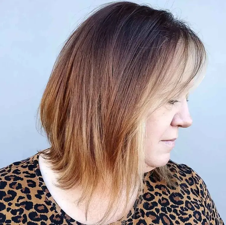 layered hairstyles with color gradients make you younger