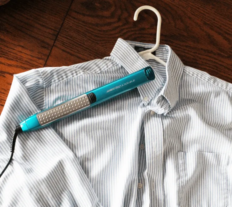 not ironing your clothes tips use straightener for shirt collar