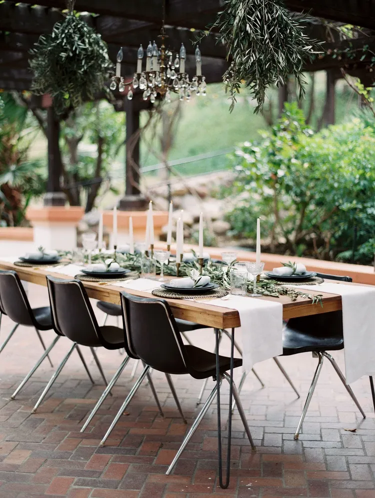 outdoor wedding decor spring minimalist style