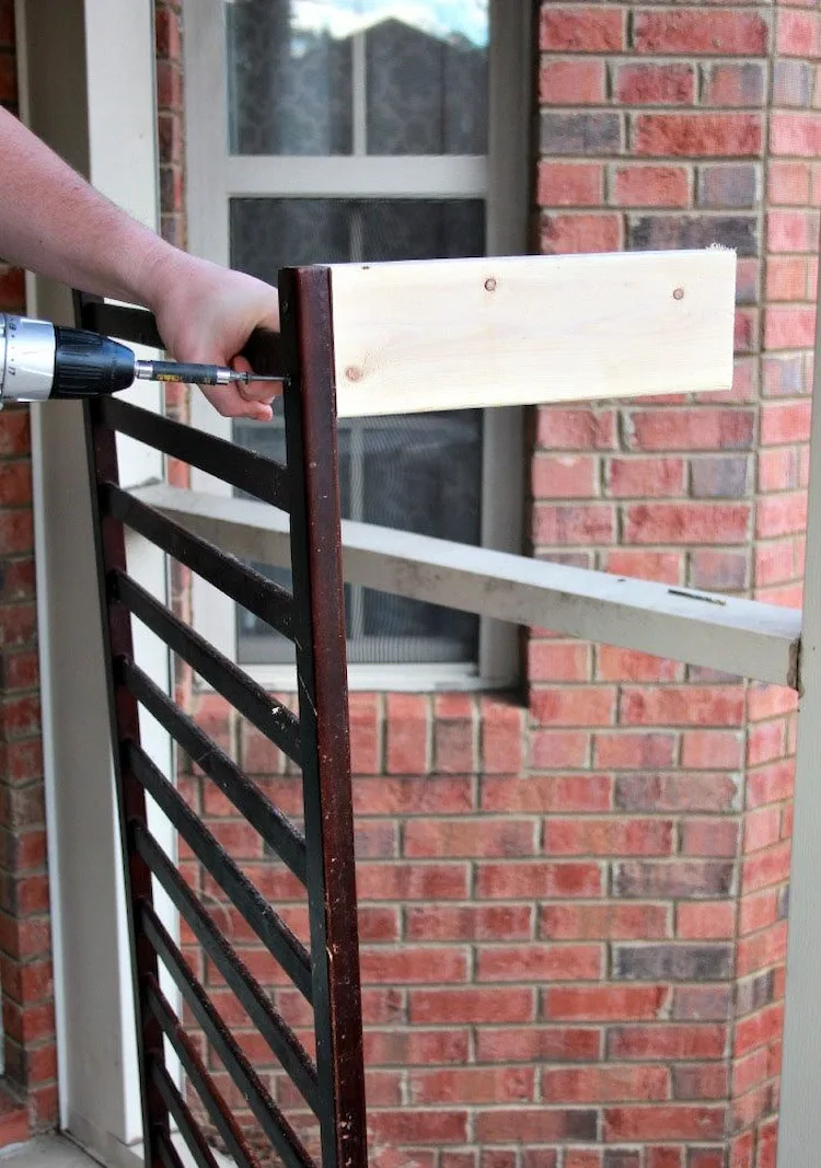 use the fall protection of a crib as the base for bicycle rack