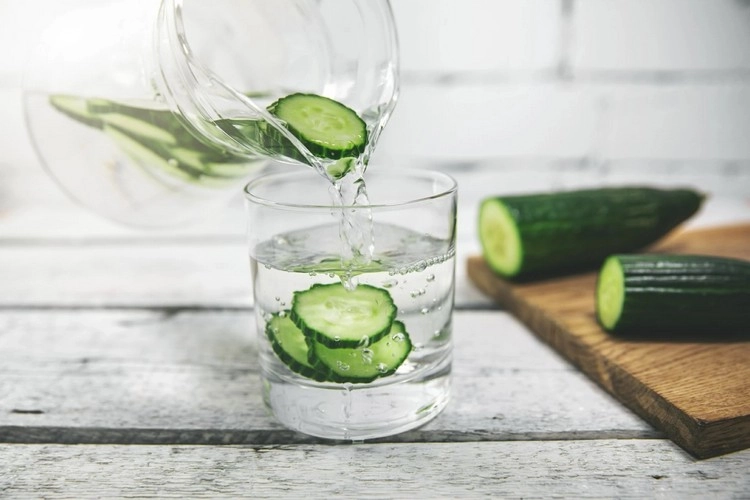 Drinking cucumber water is good for skin and bones