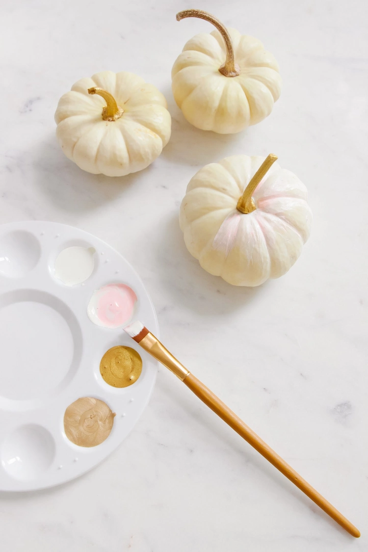 For the naturally white pumpkins you can use a wax dye