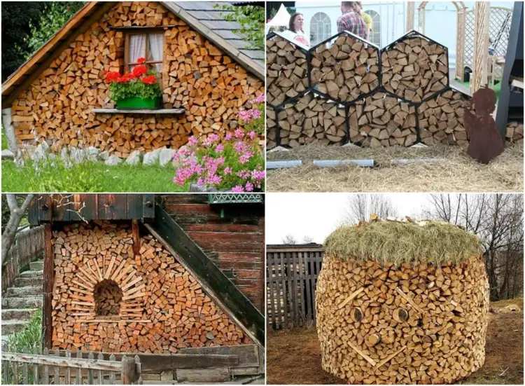 How to stack firewood outside