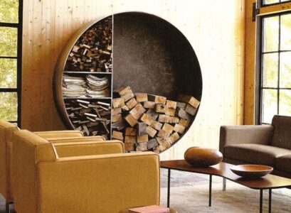 Wood-storage-in-the-living-room-steel-shelf-with-logs