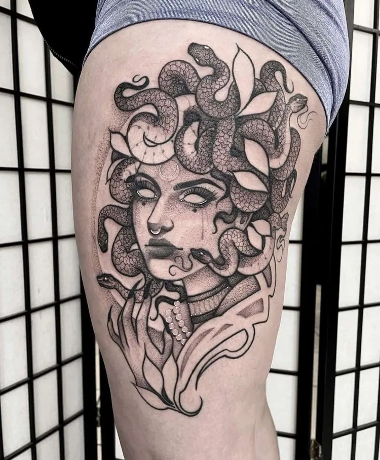 evil medusa gorgon tattoo