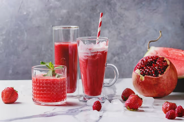 get rid of a cold vitamin rich drinks and fruits like pomegranate