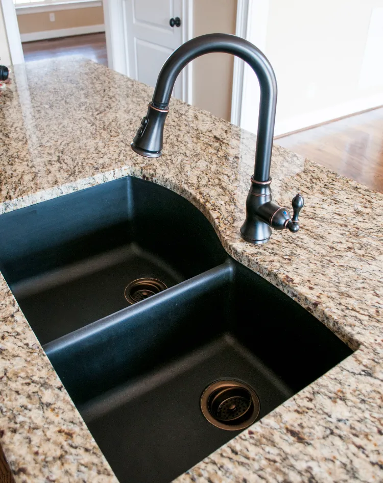 how to clean black sink remove traces of soap limescale and make it shiny