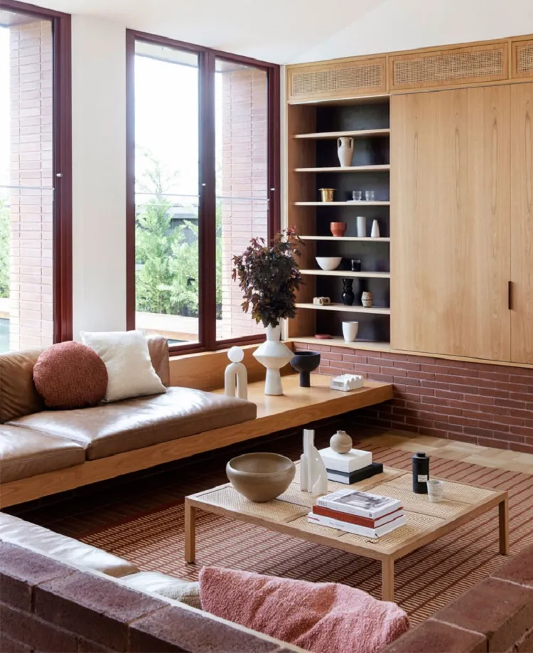 interior color trends 2023 living room paint terracotta