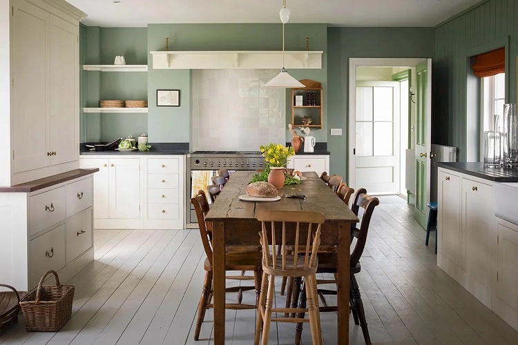 kitchen design color trends rustic dining table