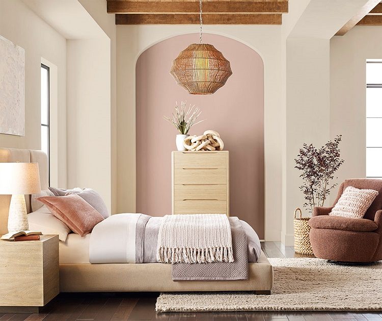 nude color trend 2023 bedroom interior design