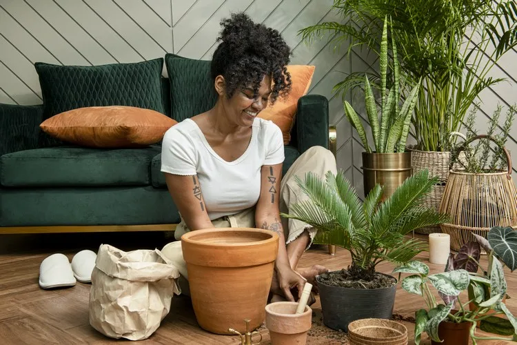 why repot a houseplant advantages repotting green plants