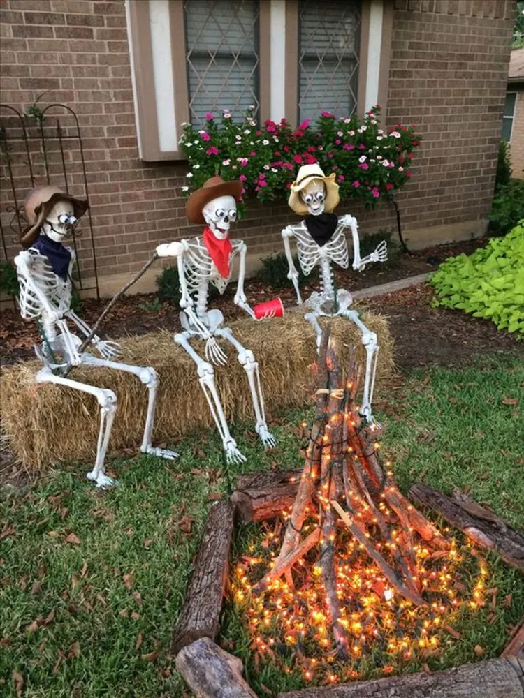 DIY Halloween garden decoration creepy front yard ideas