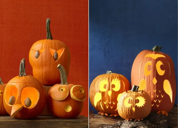 DIY funny pumpkin faces without carving templates