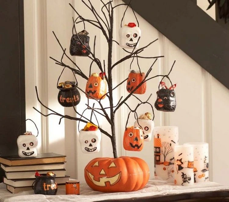 Halloween trees trendy decorations