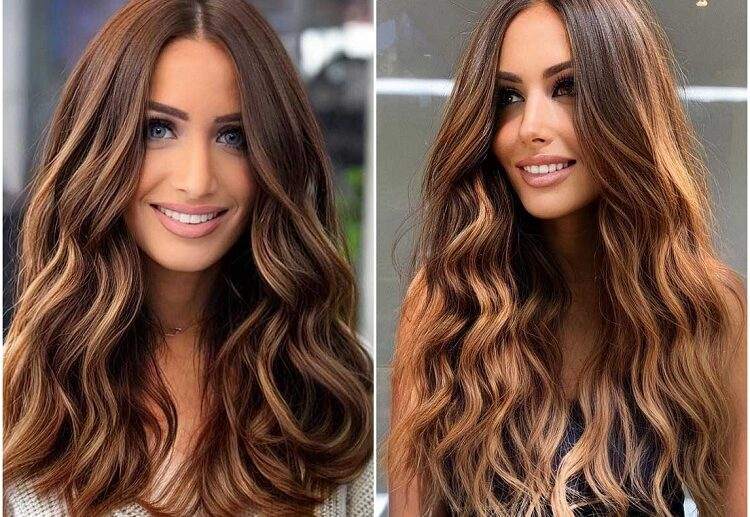 Platinum-blonde-and-caramel-highlights-hair-colors-fall-2022-trends