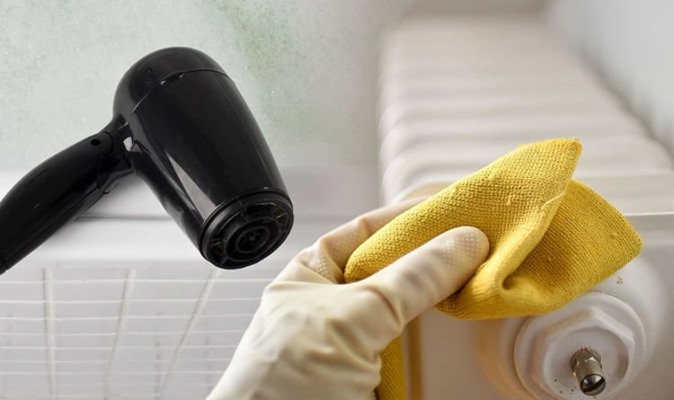 Remove dust from the radiator with hairdryer