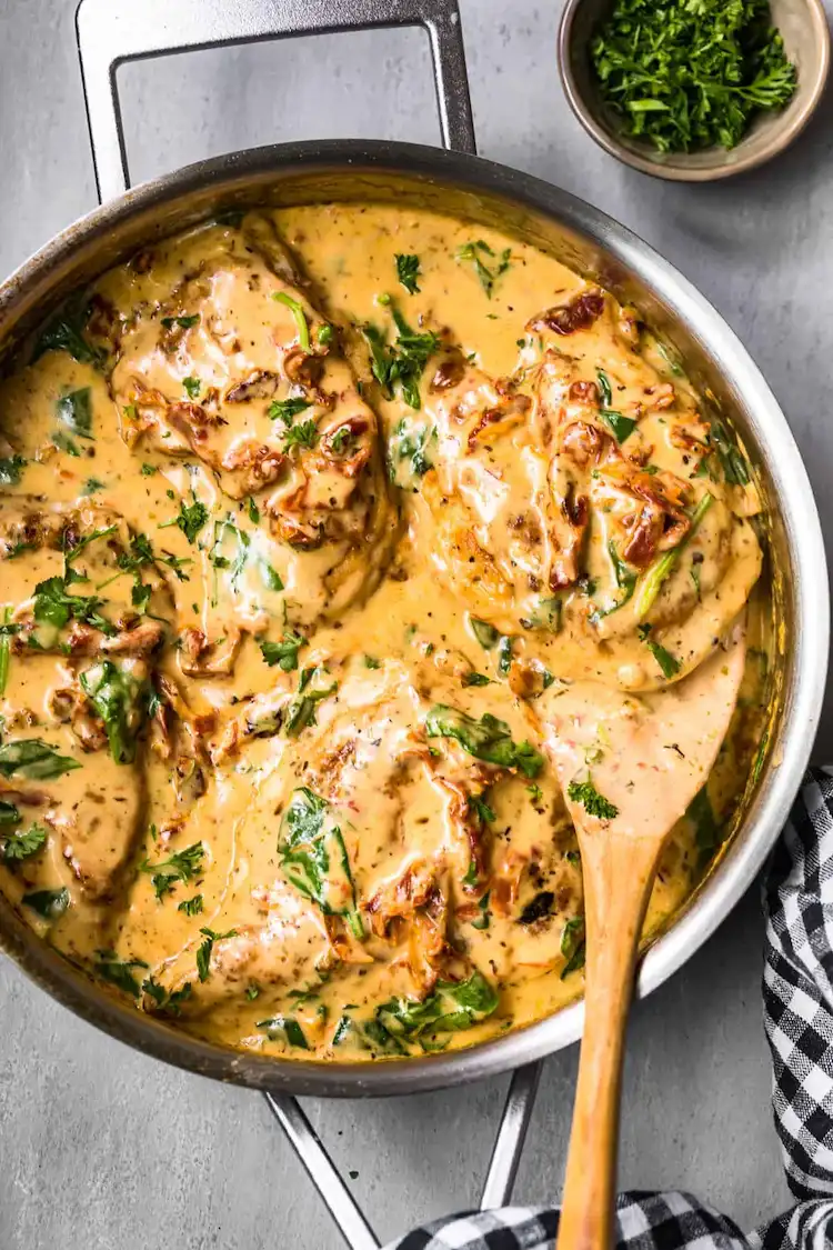 Tuscan Chicken in Parmesan Sauce and Cream