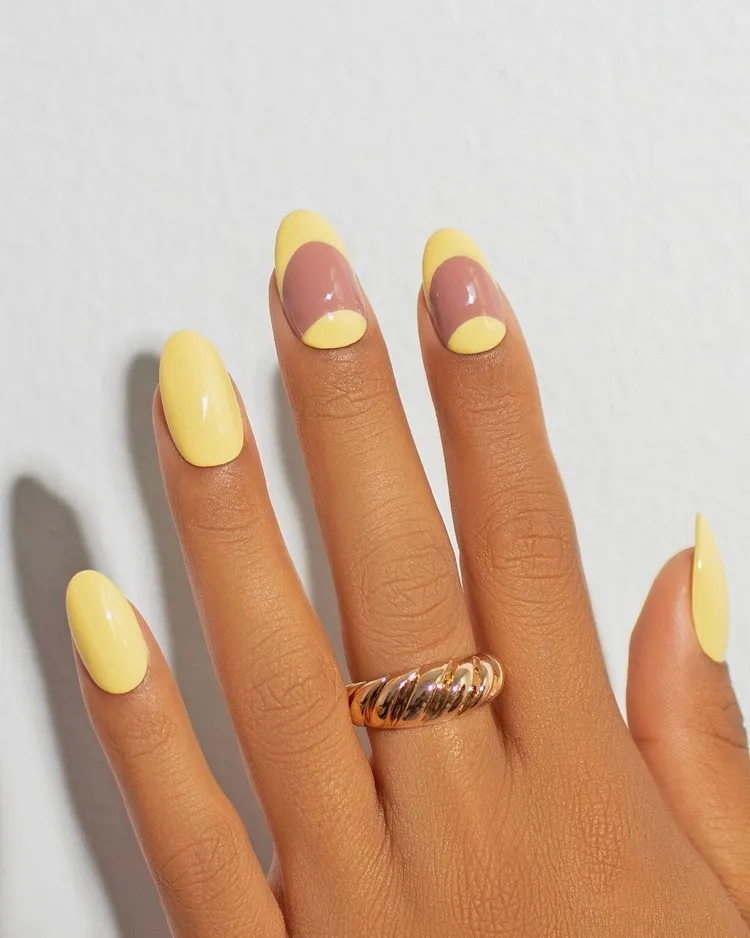 colores de esmalte de uñas de moda amarillo pastel