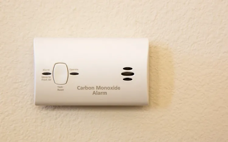 carbon monoxide alarm pellet stove
