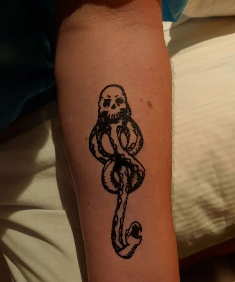 dark mark tattoo_temporary halloween tattoos