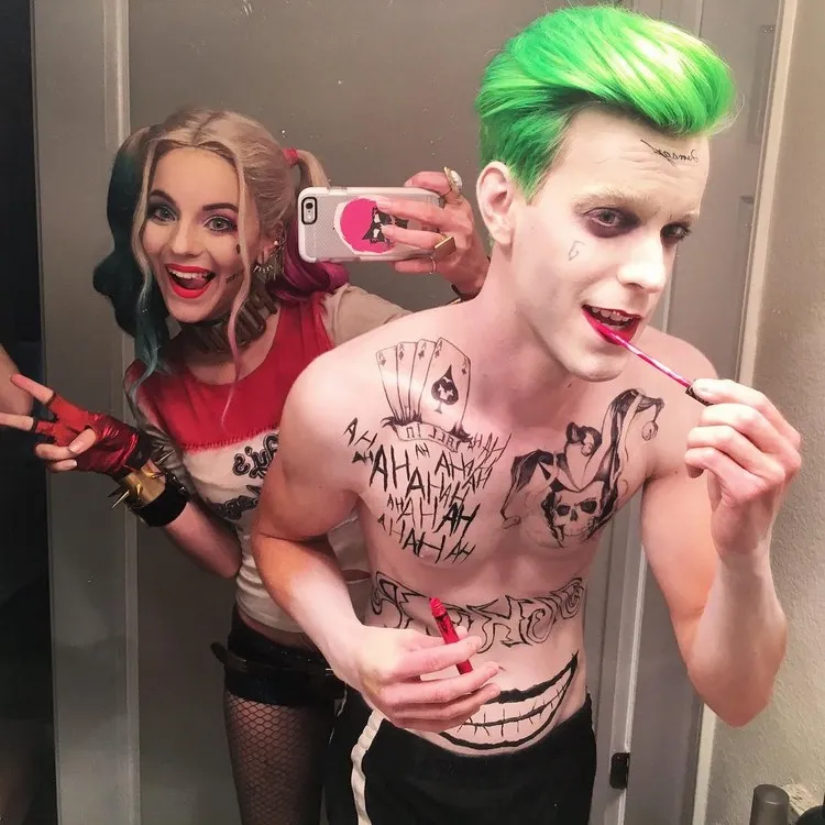 halloween couple costume joker harley quinn idea realistic costume