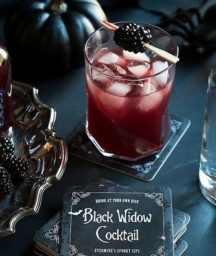 halloween drinks black widow easy recipe homemade