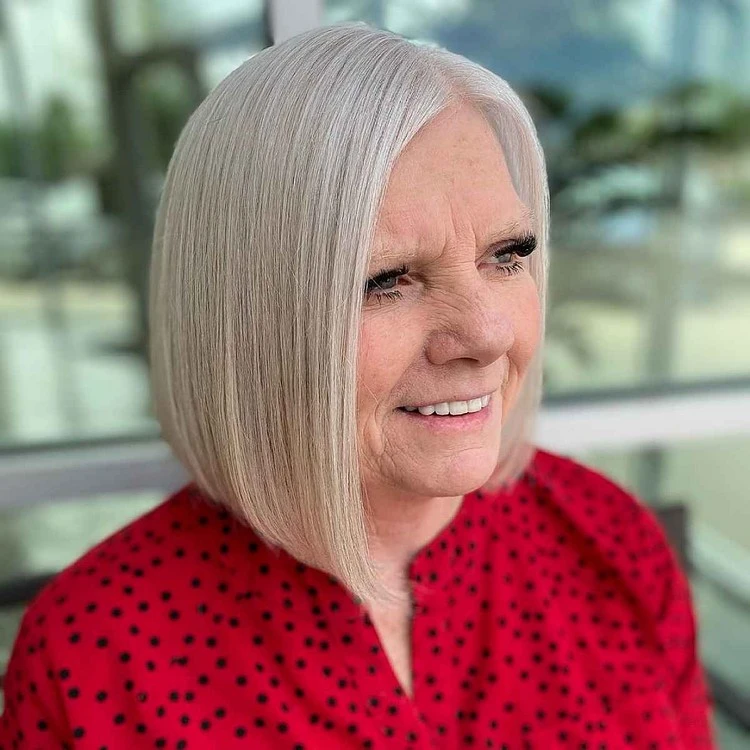 easy care hairstyles for women over 60 the asymmetrical long bob
