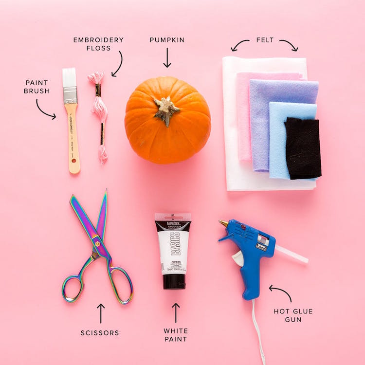 materials for unicorn pumpkin craft ideas for autumn pumpkin decorations