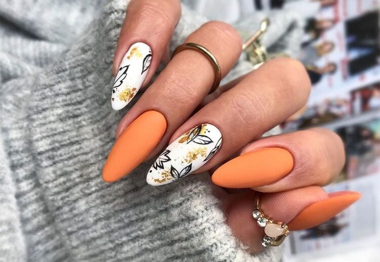 pumpkin decorations autumn nails