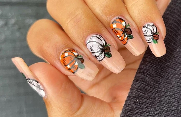 pumpkin decorations nails trend october