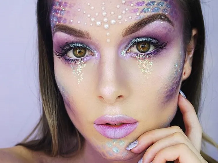 rock and roll beauty palette, pink makeup, mermaid makeup 