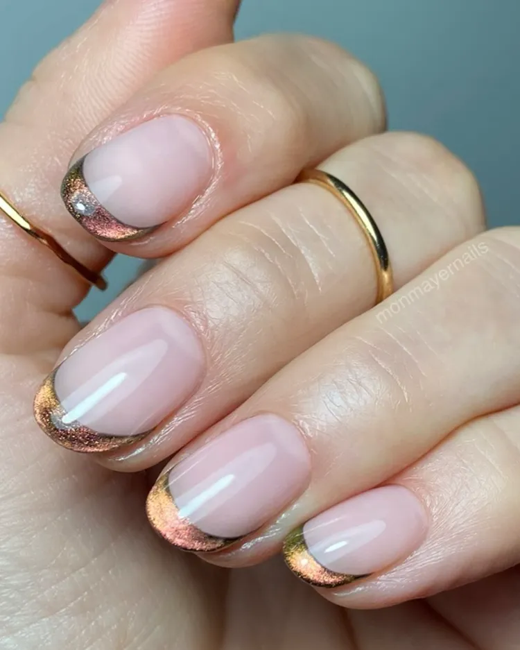 short square French manicure Velvet Nails Trend 2022