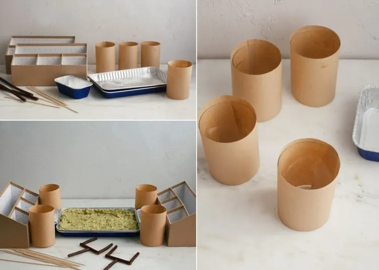 Easy DIY snack stadium desktop organizer