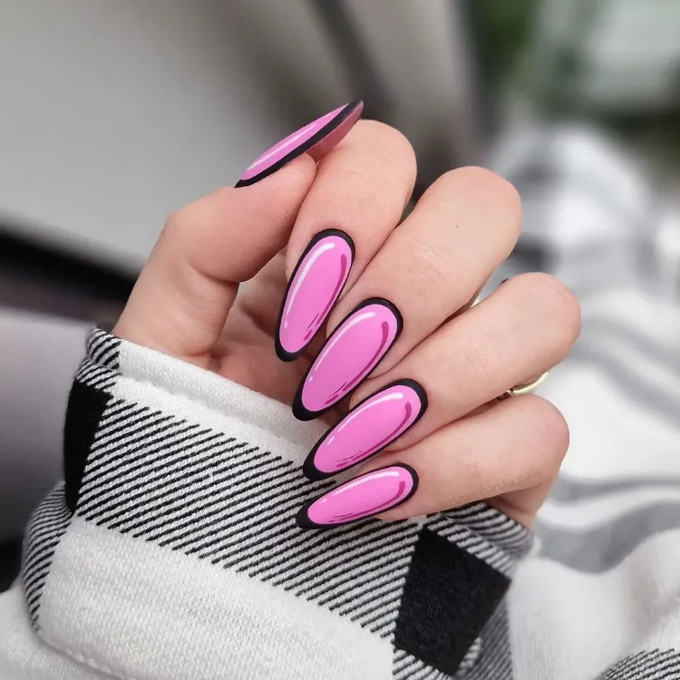French Nails 2022 Comic Nails Trend Winter