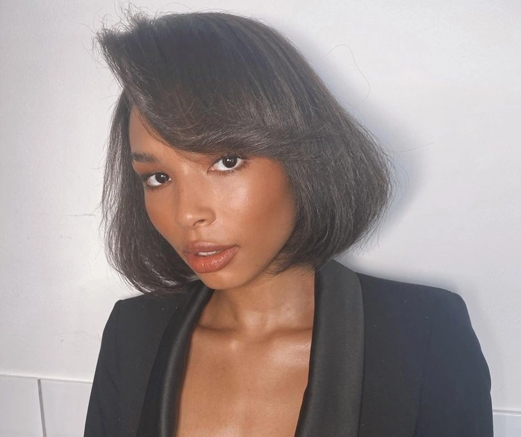 How to style a rolled bob hairstyle with bangs