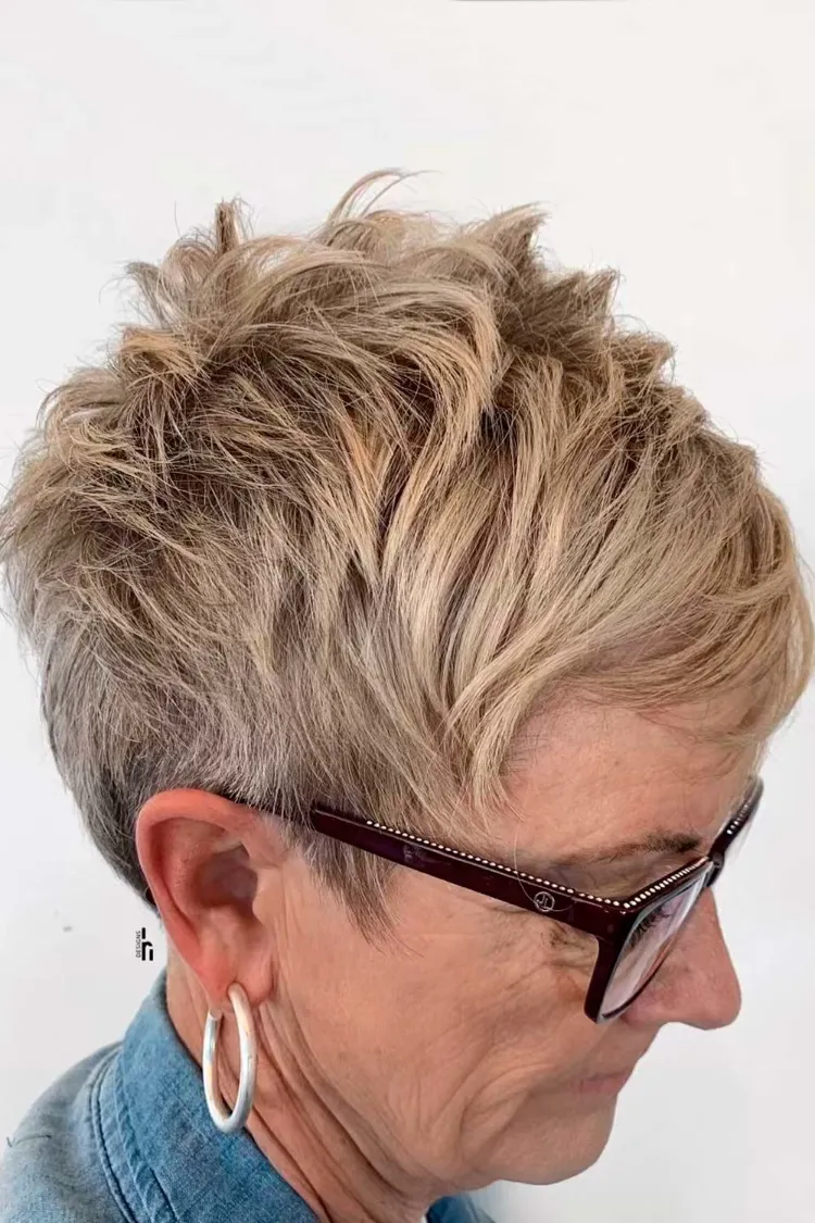 Short hairstyles for women with glasses Bixie hairstyles