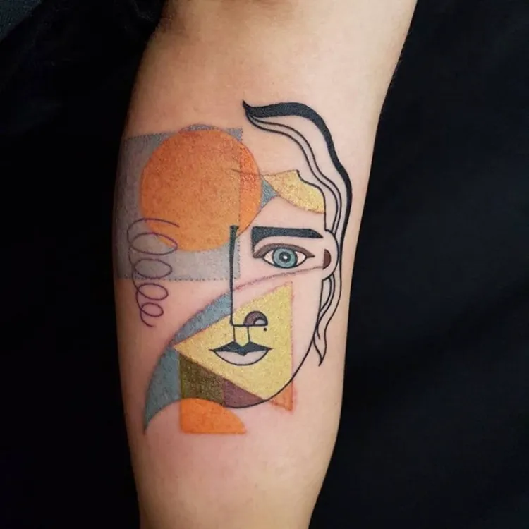 abstract art tattoo for men and women